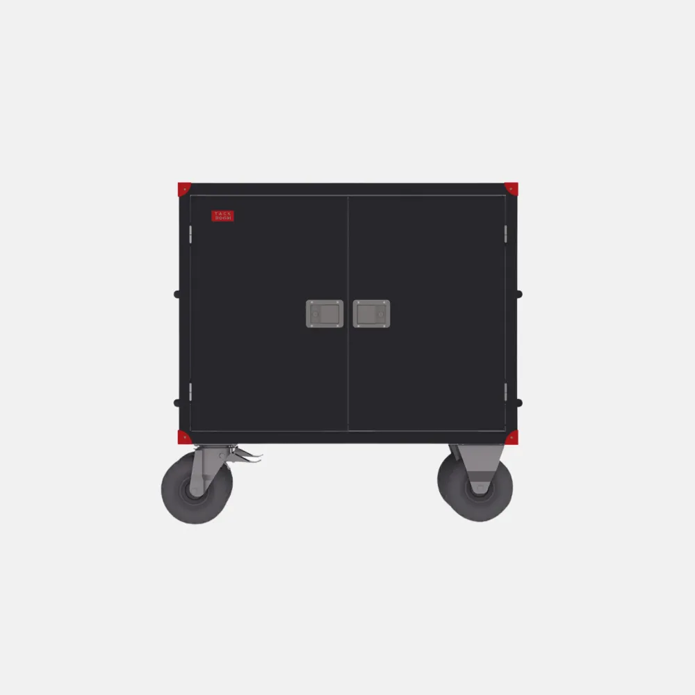 TR Competition Locker - Black and Red Smooth Premium Leather