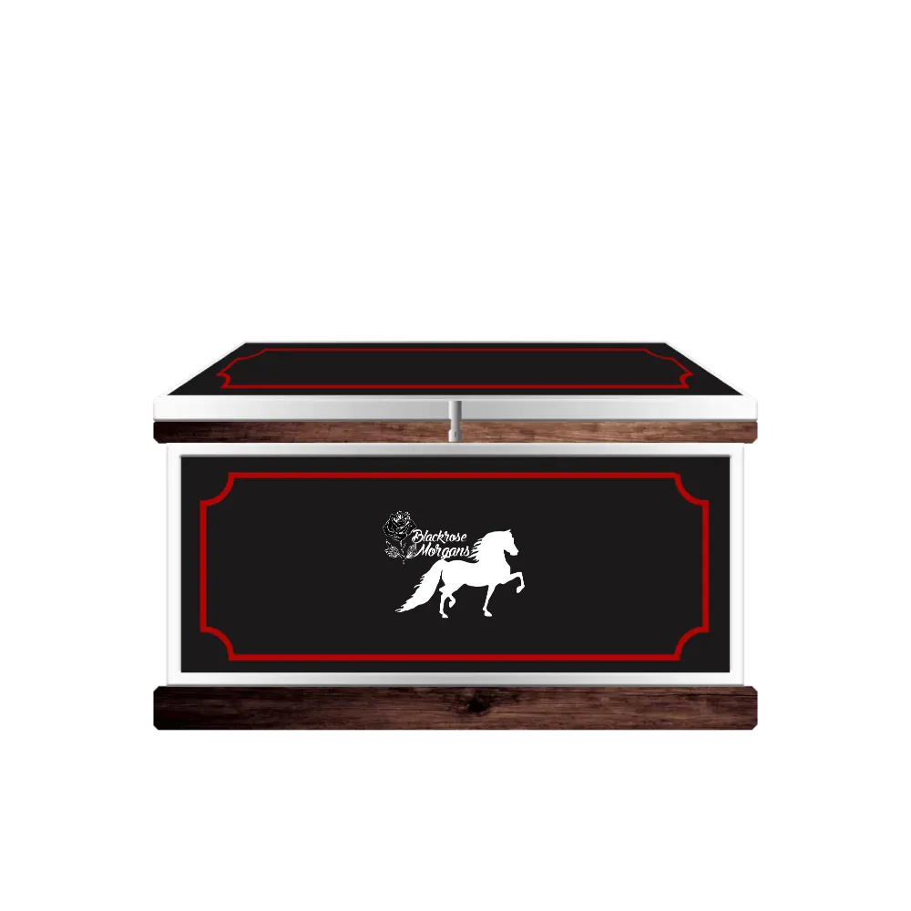 Phoenix West Custom Tack Trunk - Black Rose Morgans